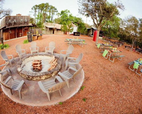 Adirondack Chairs with firepit, picnic overview