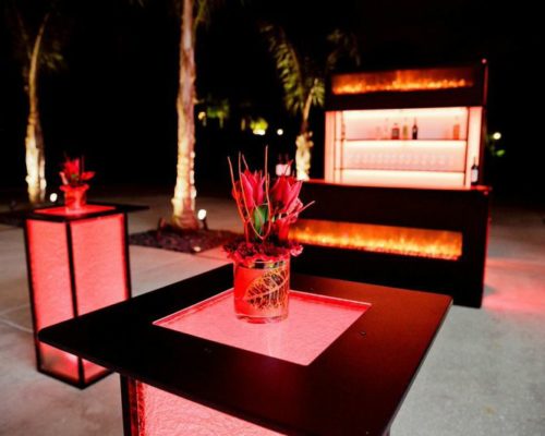 Fire bar with acrylic red lit cocktails (2)