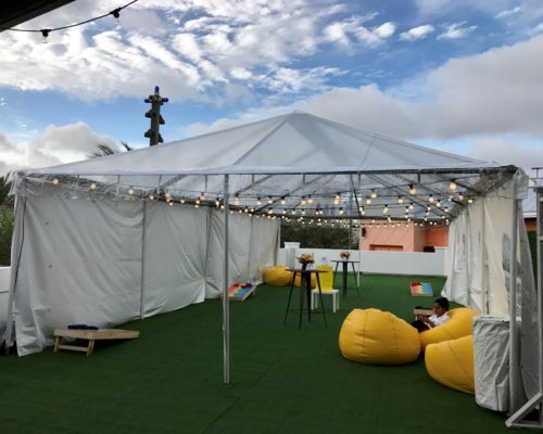 Front view of tent SC