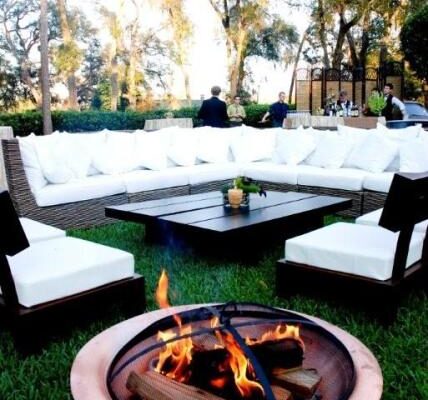 Pacific Outdoor with White Chubby Chairs